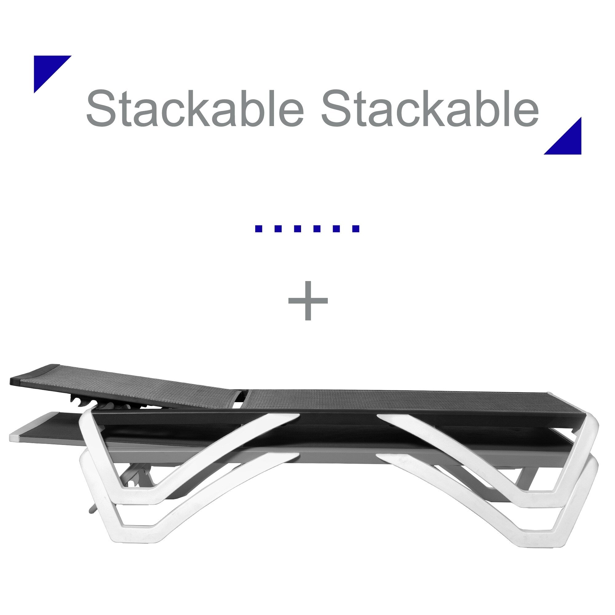 Chaise longue inclinable et réglable Kozyard Alan, pieds entièrement plats en aluminium et résine polypropylène