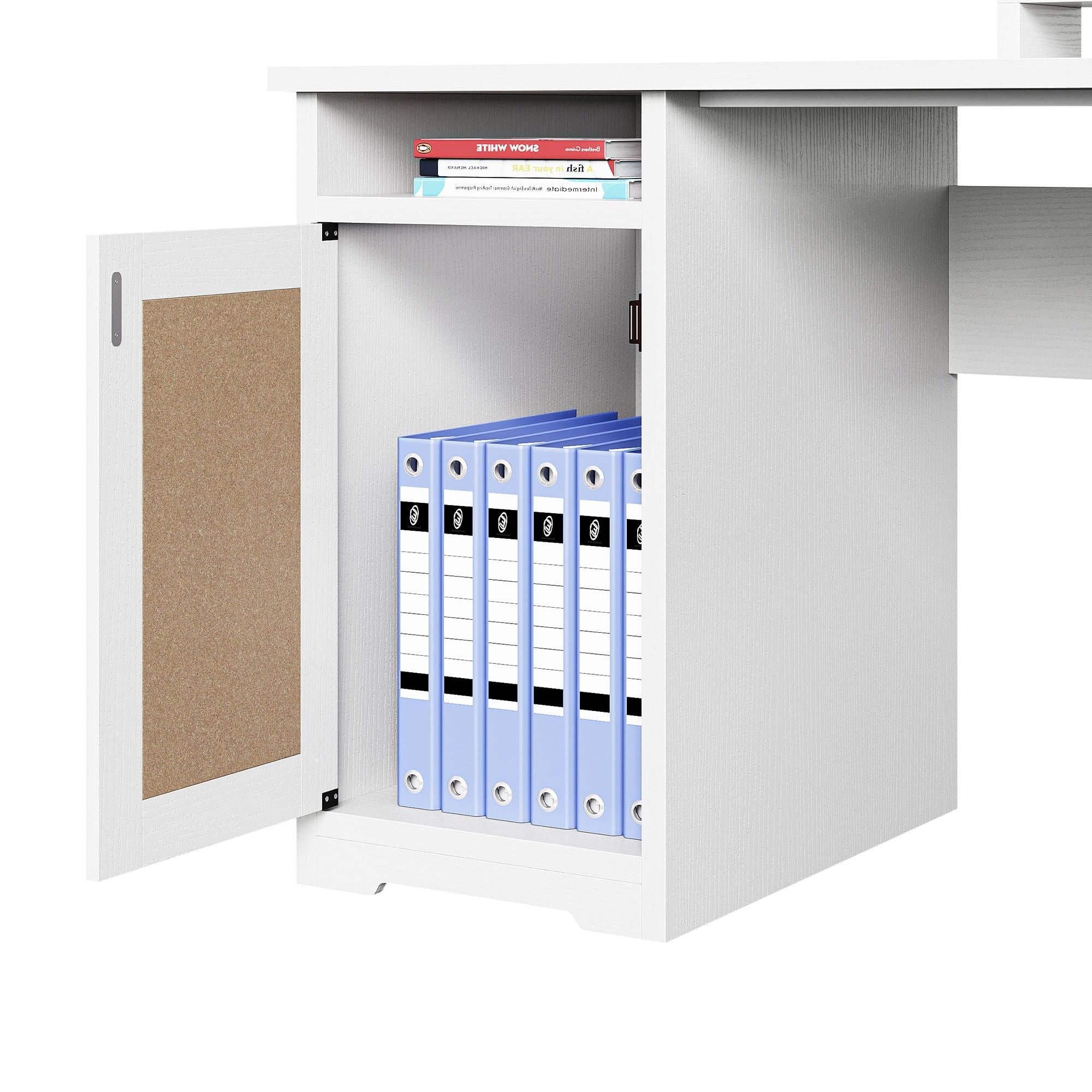 Bureau de jeu d'angle Moasis en L de 59 pouces avec support pour écran