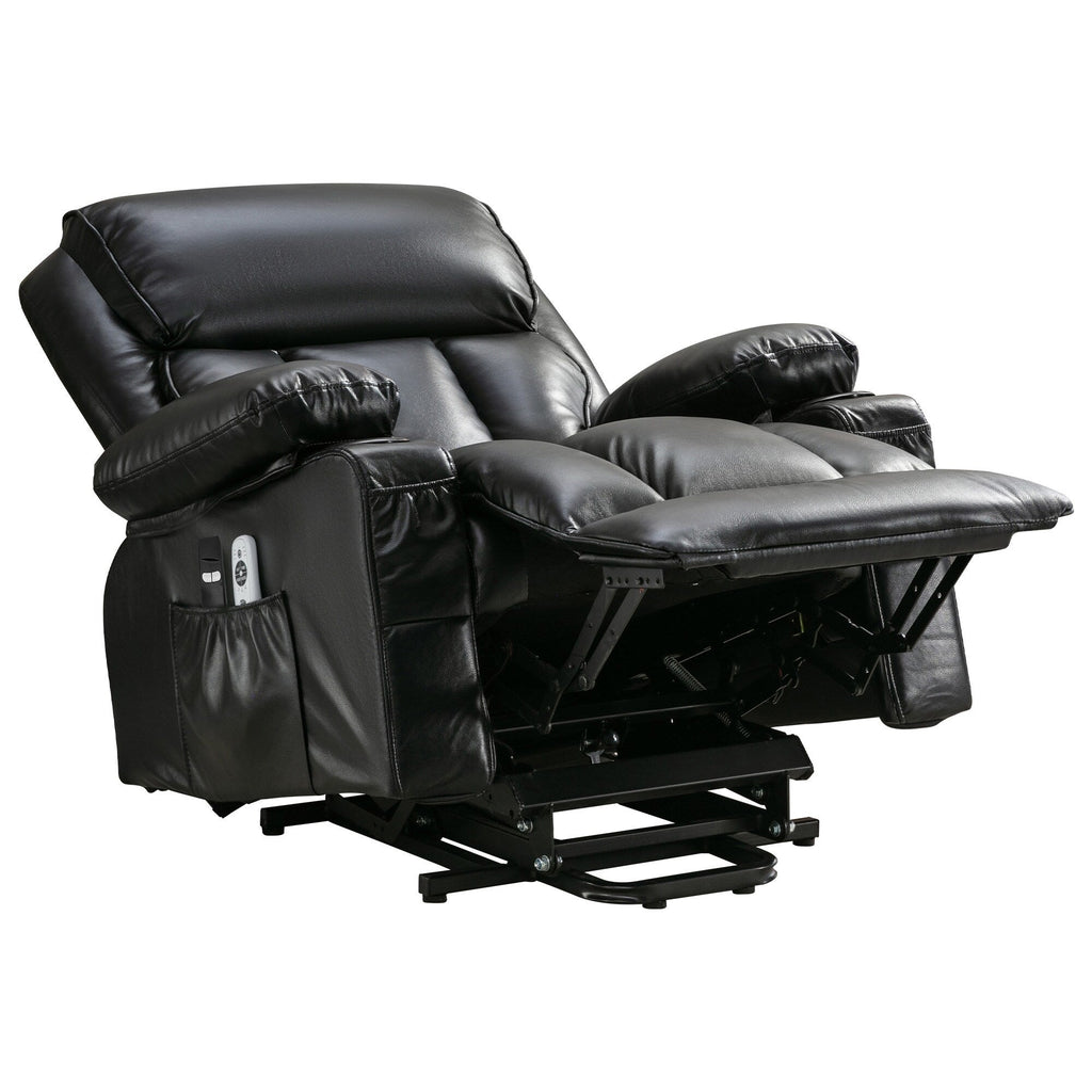 Grand fauteuil inclinable électrique avec chauffage et massage 8 points - Télécommande, port USB