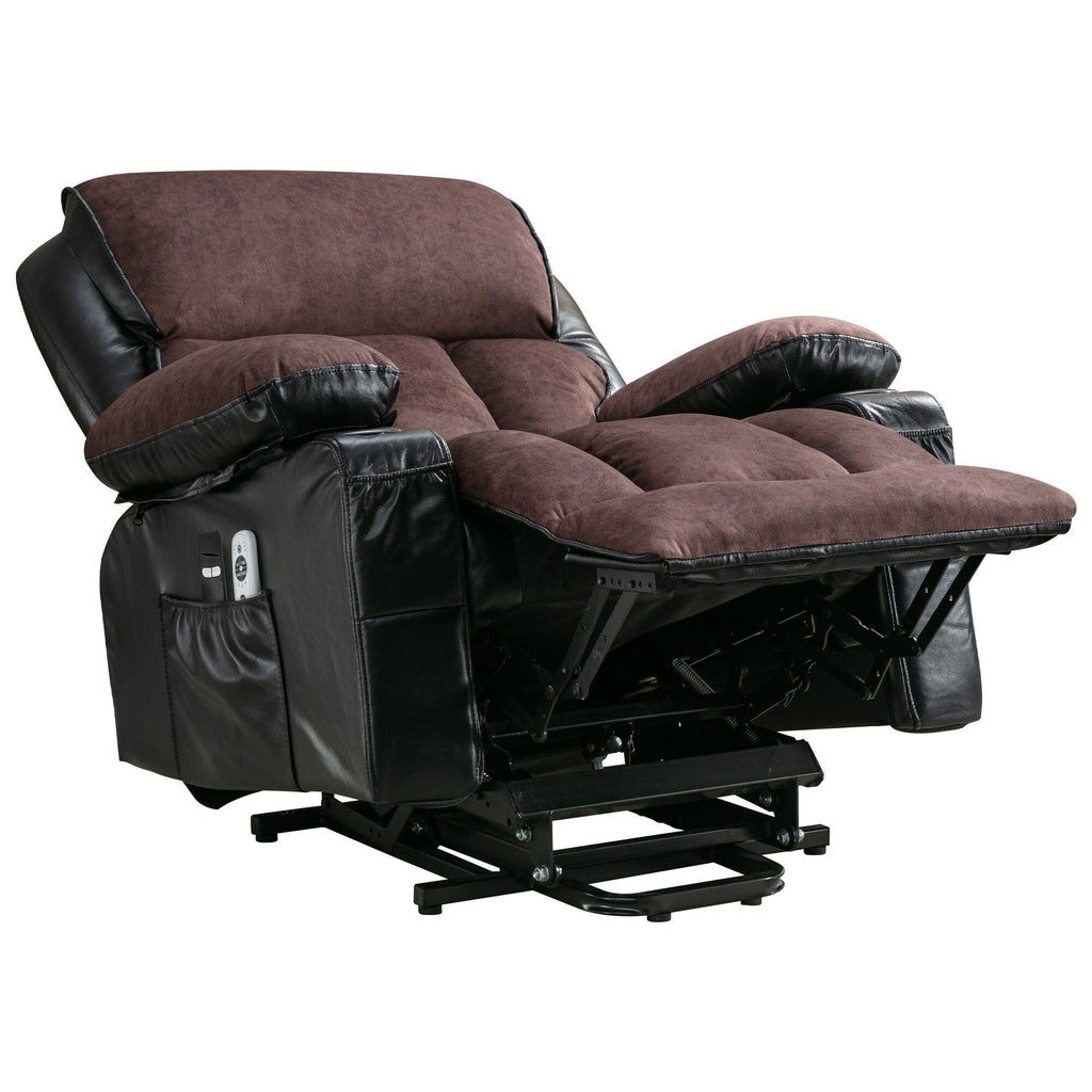 Grand fauteuil inclinable électrique avec chauffage et massage 8 points - Télécommande, port USB
