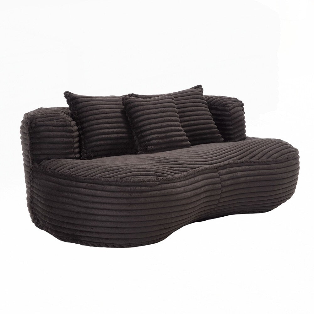 Canapé confortable et durable, fauteuil poire à dossier haut pour adultes et enfants - 2 places