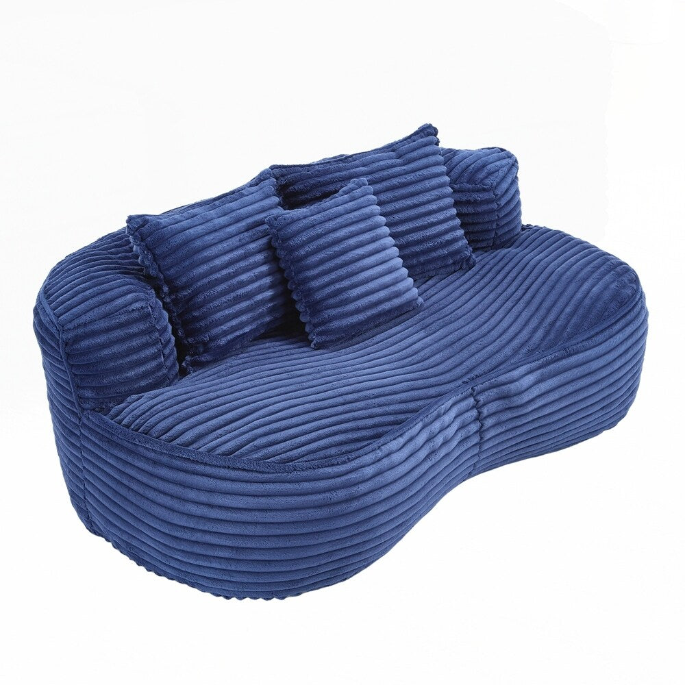Canapé confortable et durable, fauteuil poire à dossier haut pour adultes et enfants - 2 places