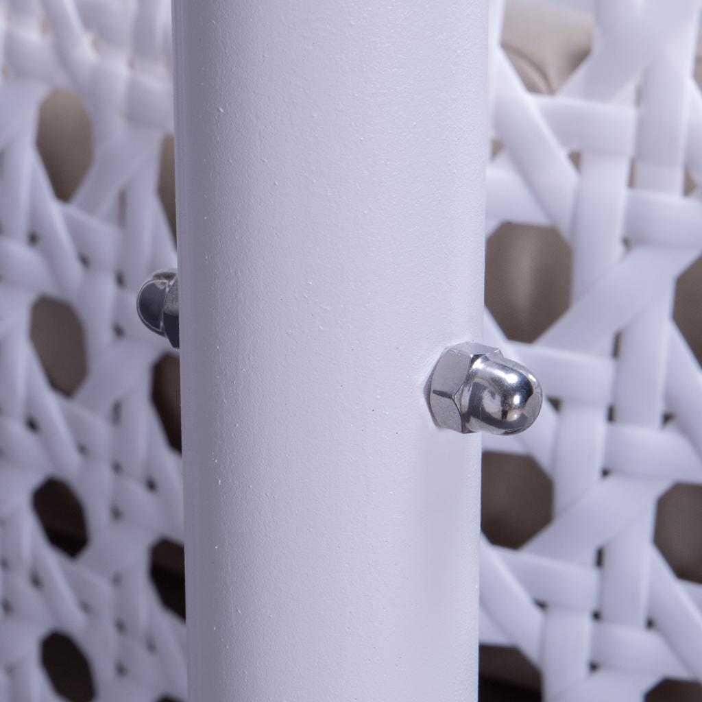 Fauteuil suspendu LeisureMod pour 2 personnes avec support - Chaise longue hamac en rotin et osier pour patio extérieur/intérieur avec coussins