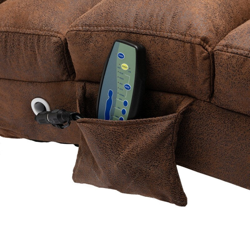 Fauteuil de massage inclinable en lin Intérieur avec télécommande, fauteuil de massage électrique ergonomique, 5 modes