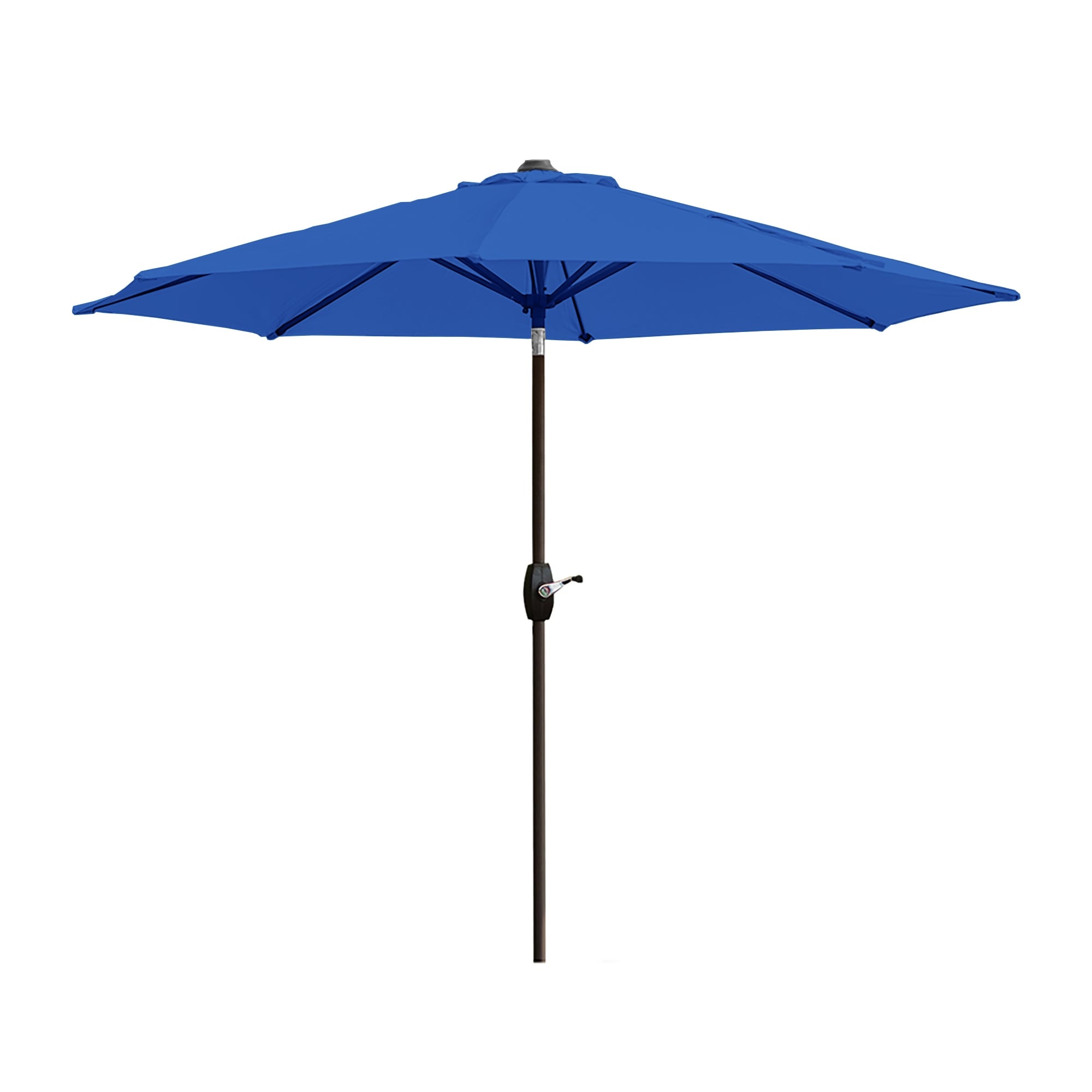 Parasol de patio Lopes de 9 pieds avec base en finition bronze et support de poids inclus