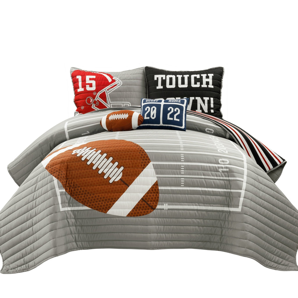 Couette surdimensionnée réversible pour enfants Lush Decor à motif de football américain