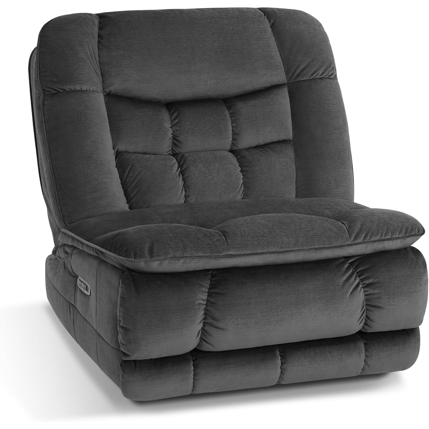 Fauteuil inclinable à bascule électrique surdimensionné MCombo à double moteur, sans accoudoirs, idéal pour le salon, tissu PR607