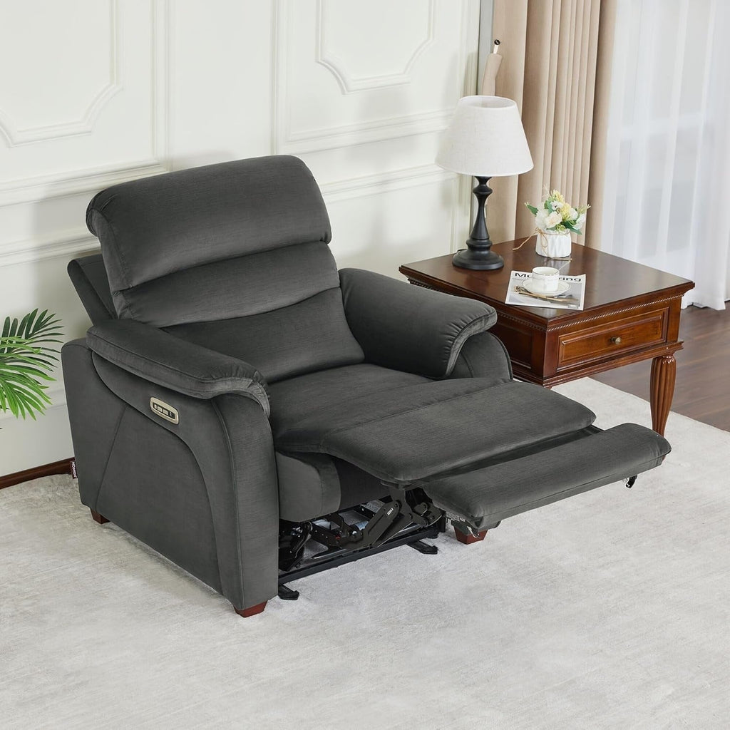 Fauteuil inclinable électrique MCombo Zero Wall-Hugger avec appui-tête réglable, idéal pour les petits espaces et les camping-cars, tissu ST257