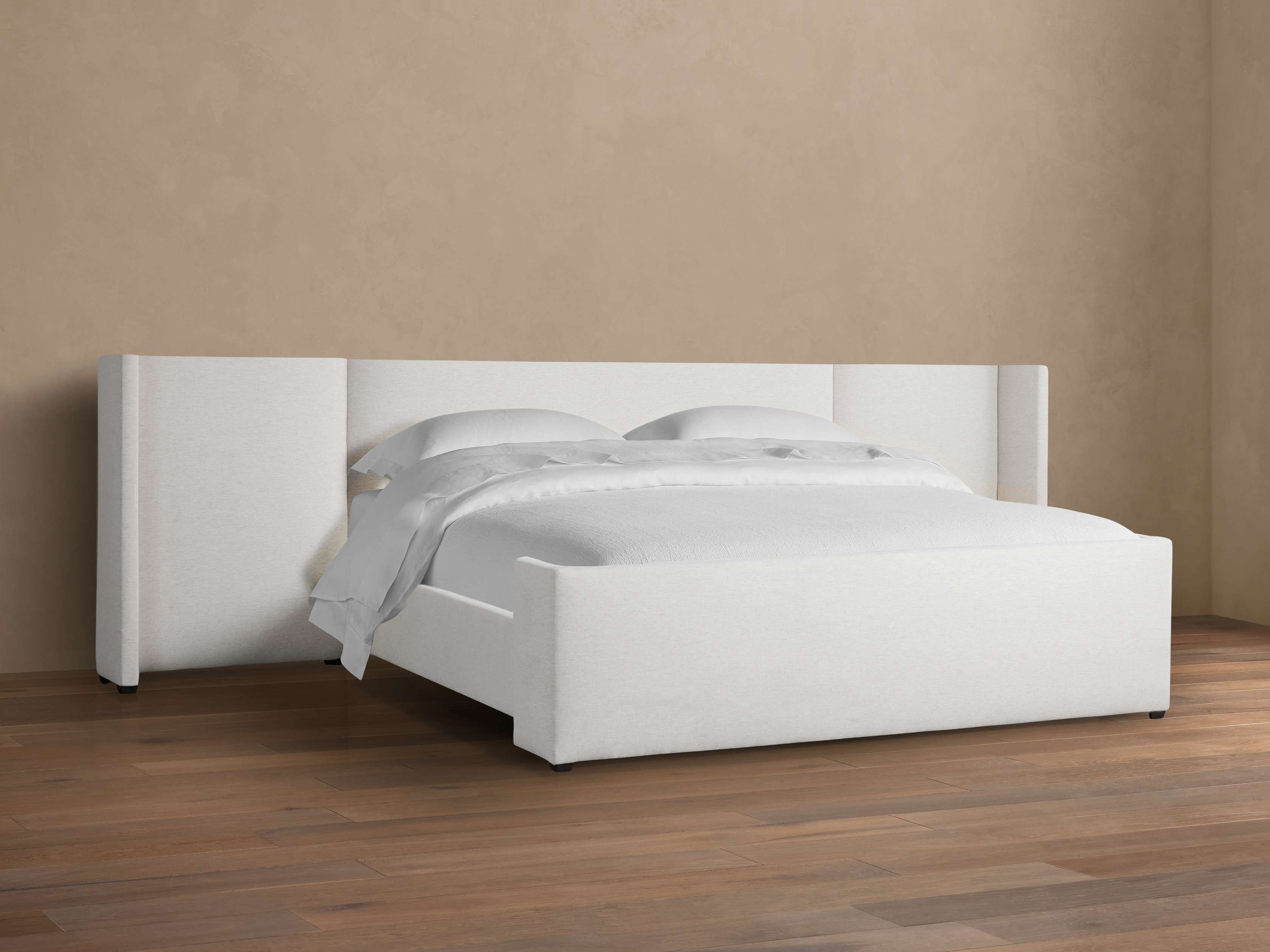 Lit Wyller à tête de lit allongée et pied de lit haut