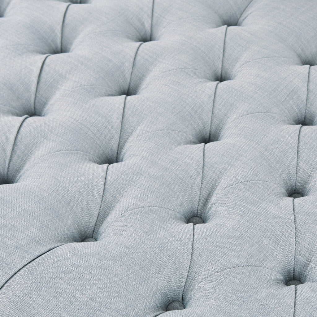 Pouf rembourré en bois massif avec planche de surf touffetée Madision Park Chase