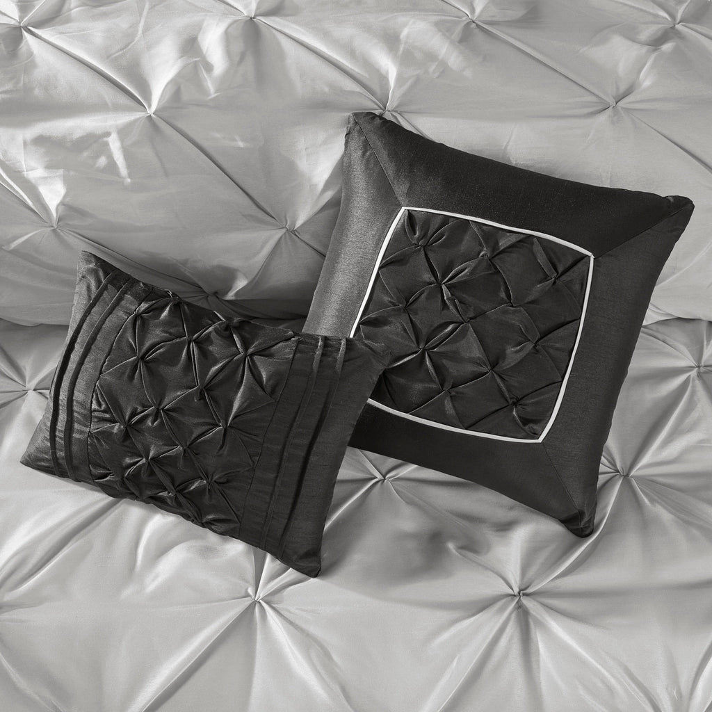 Madison Park Essentials Loretta 24 pièces dans un sac avec panneaux de fenêtre et ensemble de draps