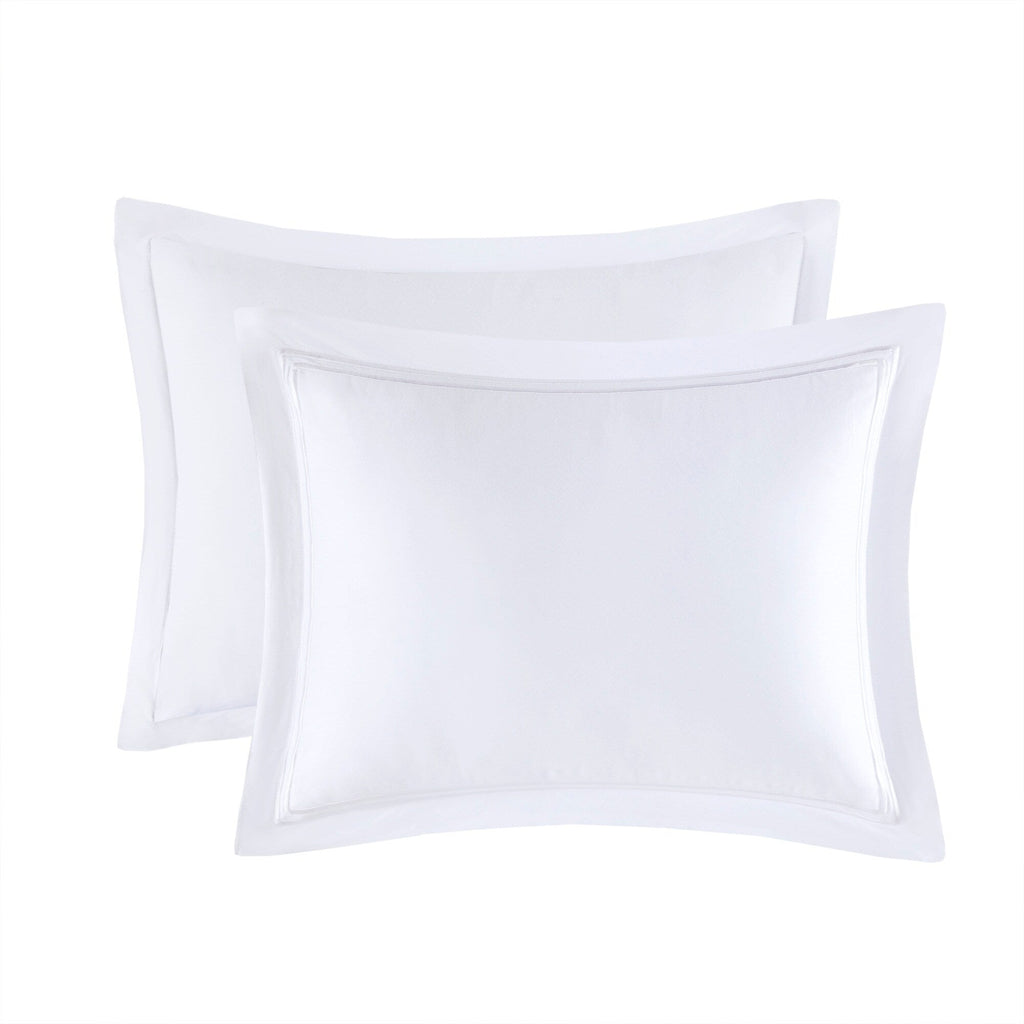 Parure de lit Madison Park Signature 500 fils au pouce carré, 100 % satin de coton brodé, collection de luxe