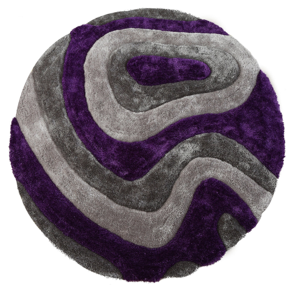 Tapis à poils longs Mateos au design abstrait