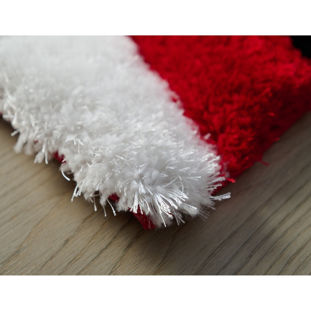 Tapis à poils longs Mateos au design abstrait