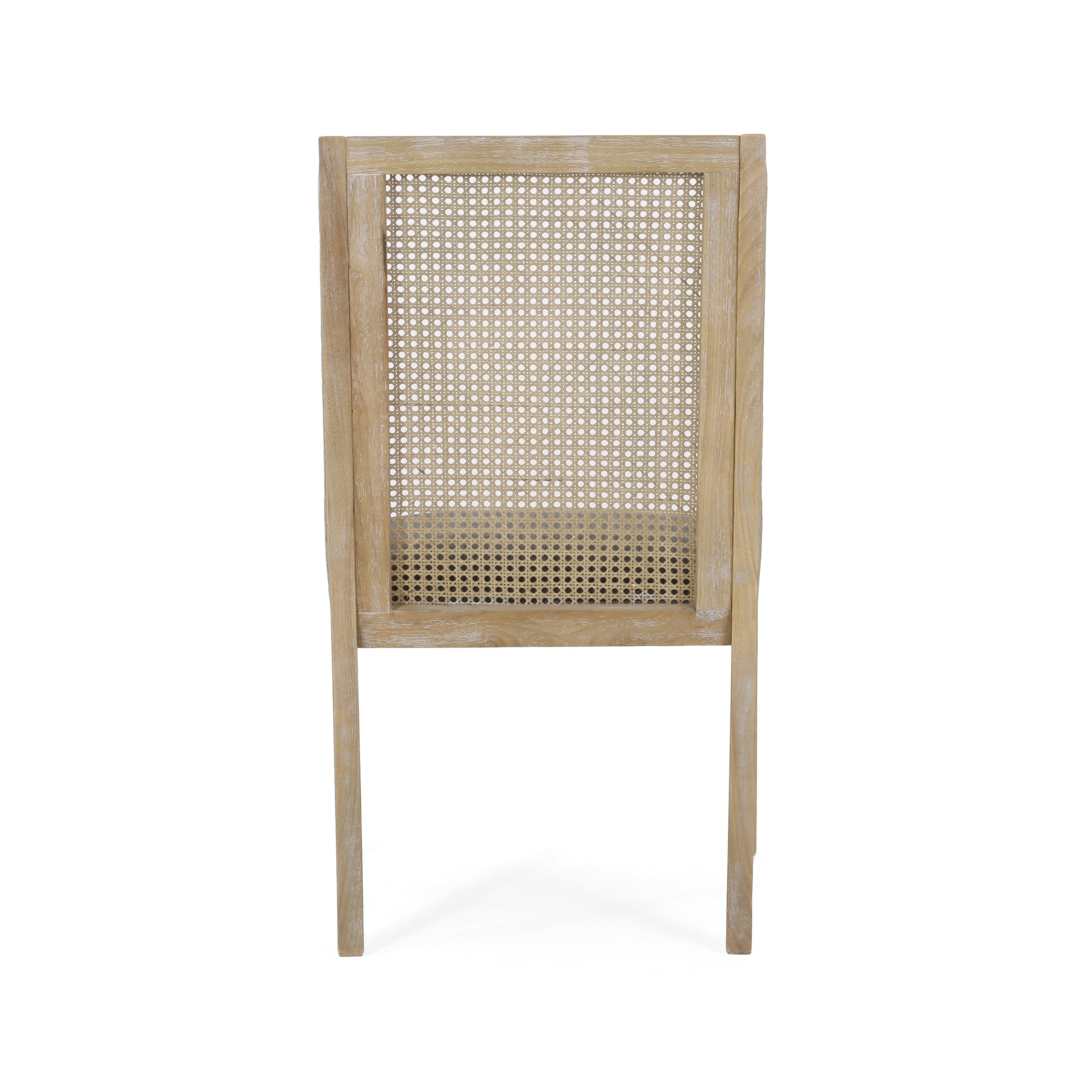 Chaises de salle à manger rembourrées en rotin et bois Maurers (lot de 2) par Christopher Knight Home