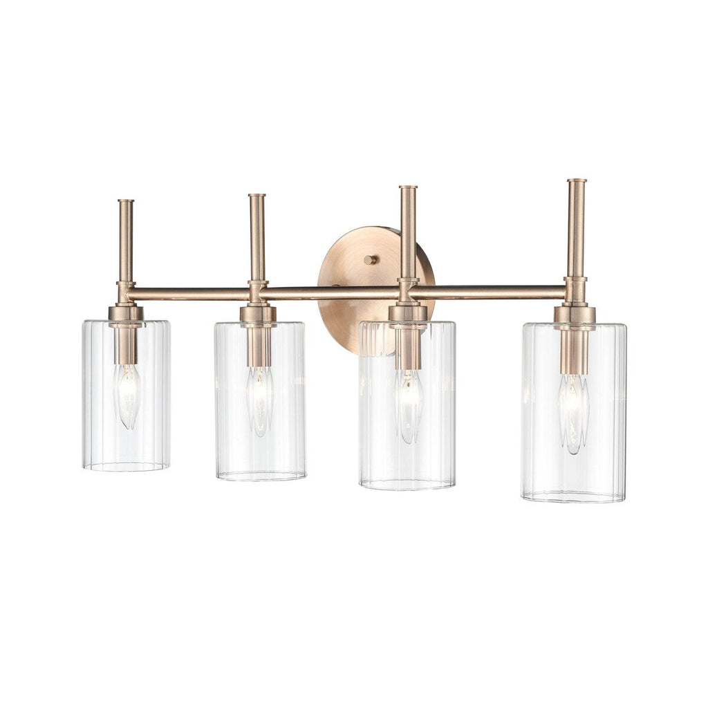Luminaire de salle de bain Millennium Lighting Chastine avec abat-jour en verre biseauté transparent