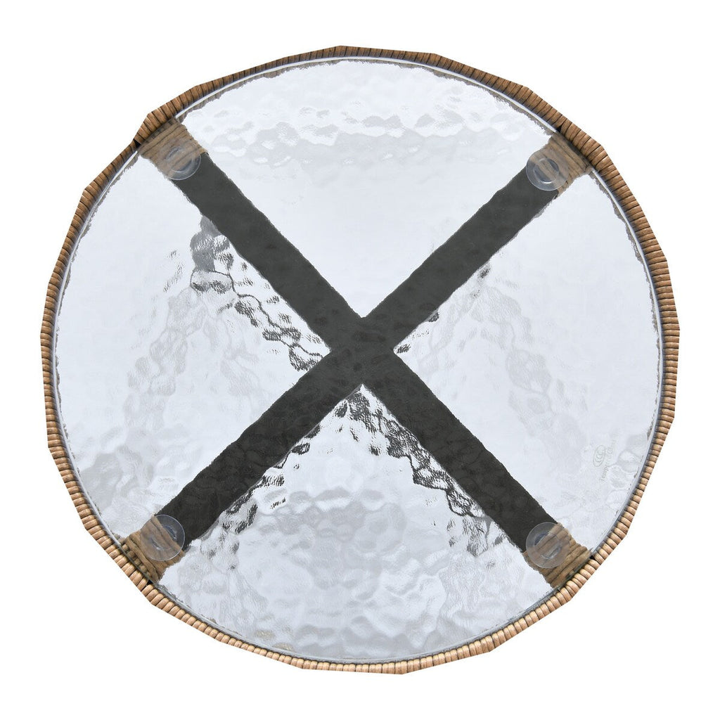 Ensemble de bistrot d'extérieur en osier Moasis 3 pièces avec 2 chaises et table basse