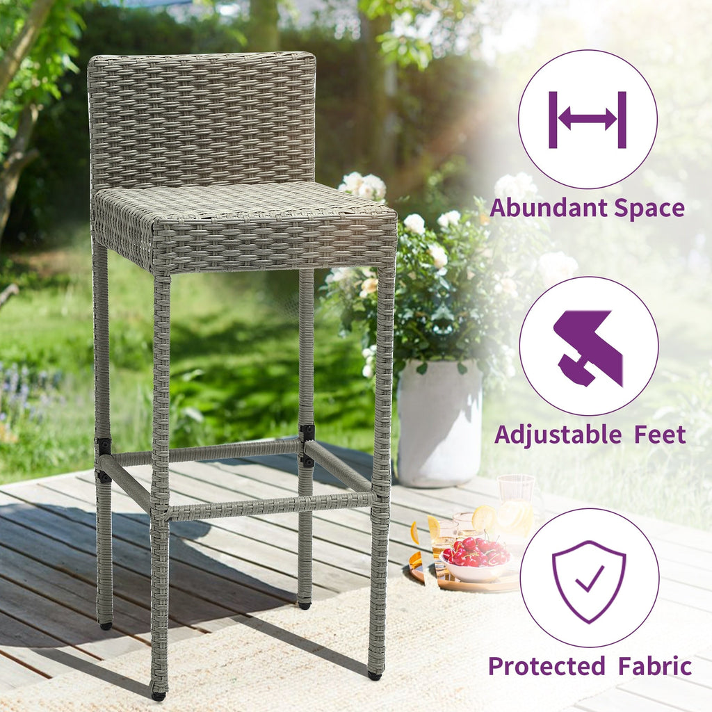 Ensemble de bar en osier pour meubles d'extérieur Moasis 5 pièces - 5 pièces