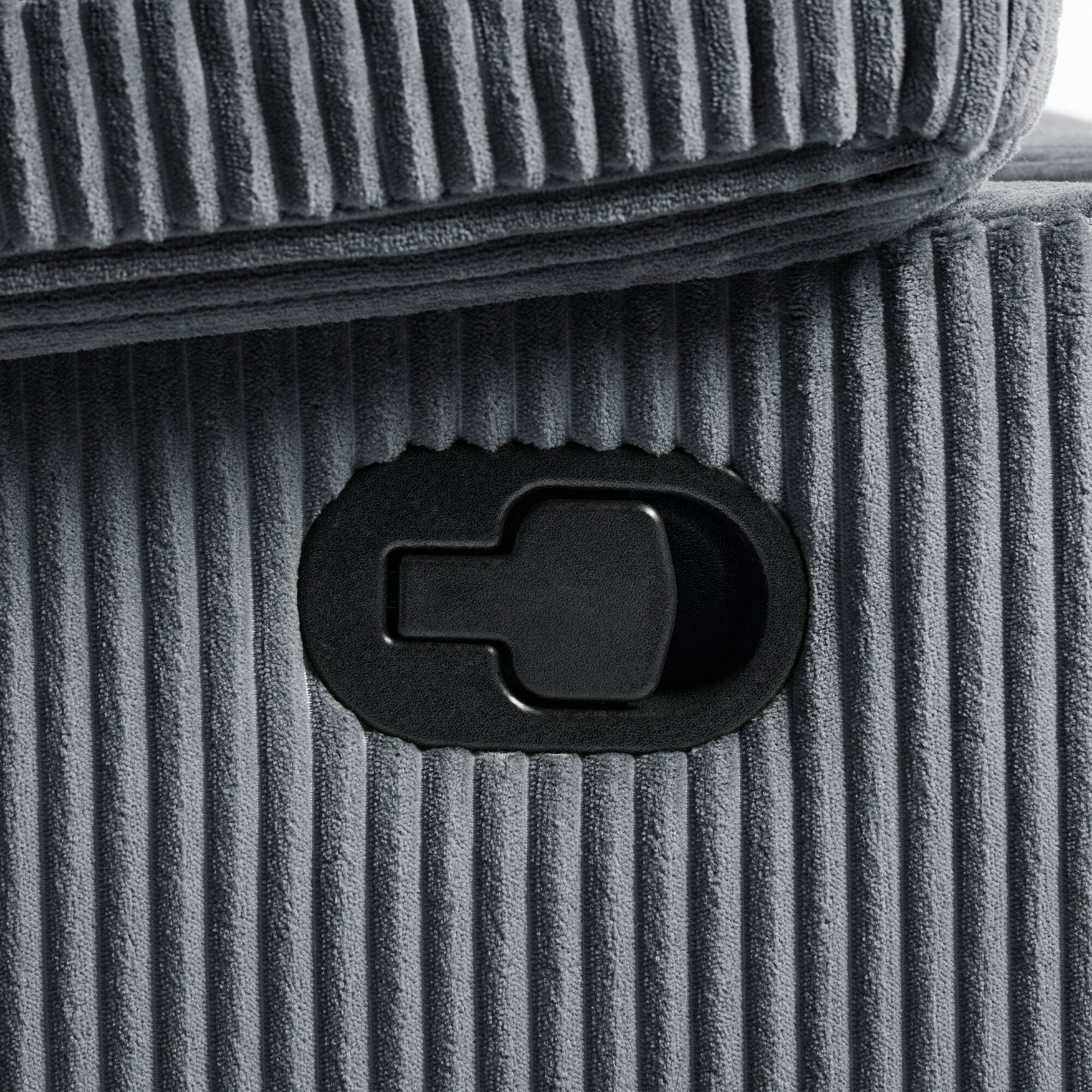 Fauteuil inclinable manuel moderne en velours côtelé, fauteuil inclinable réglable avec accoudoirs larges