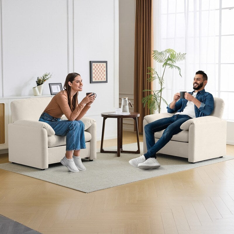Fauteuil d'appoint moderne à oreilles d'éléphant, siège confortable pour salon et chambre