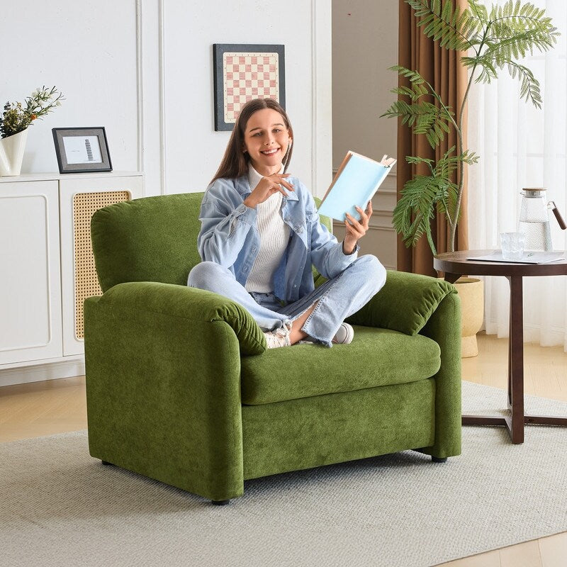 Fauteuil d'appoint moderne à oreilles d'éléphant, siège confortable pour salon et chambre