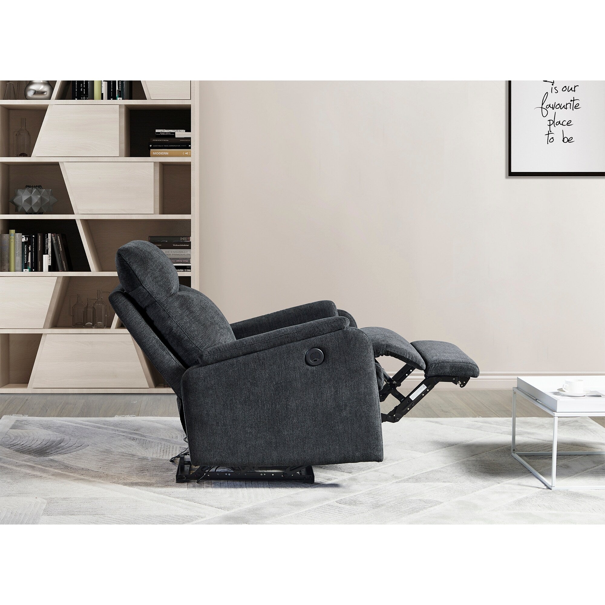 Fauteuil inclinable électrique moderne avec port USB, support complet de la tête et des lombaires