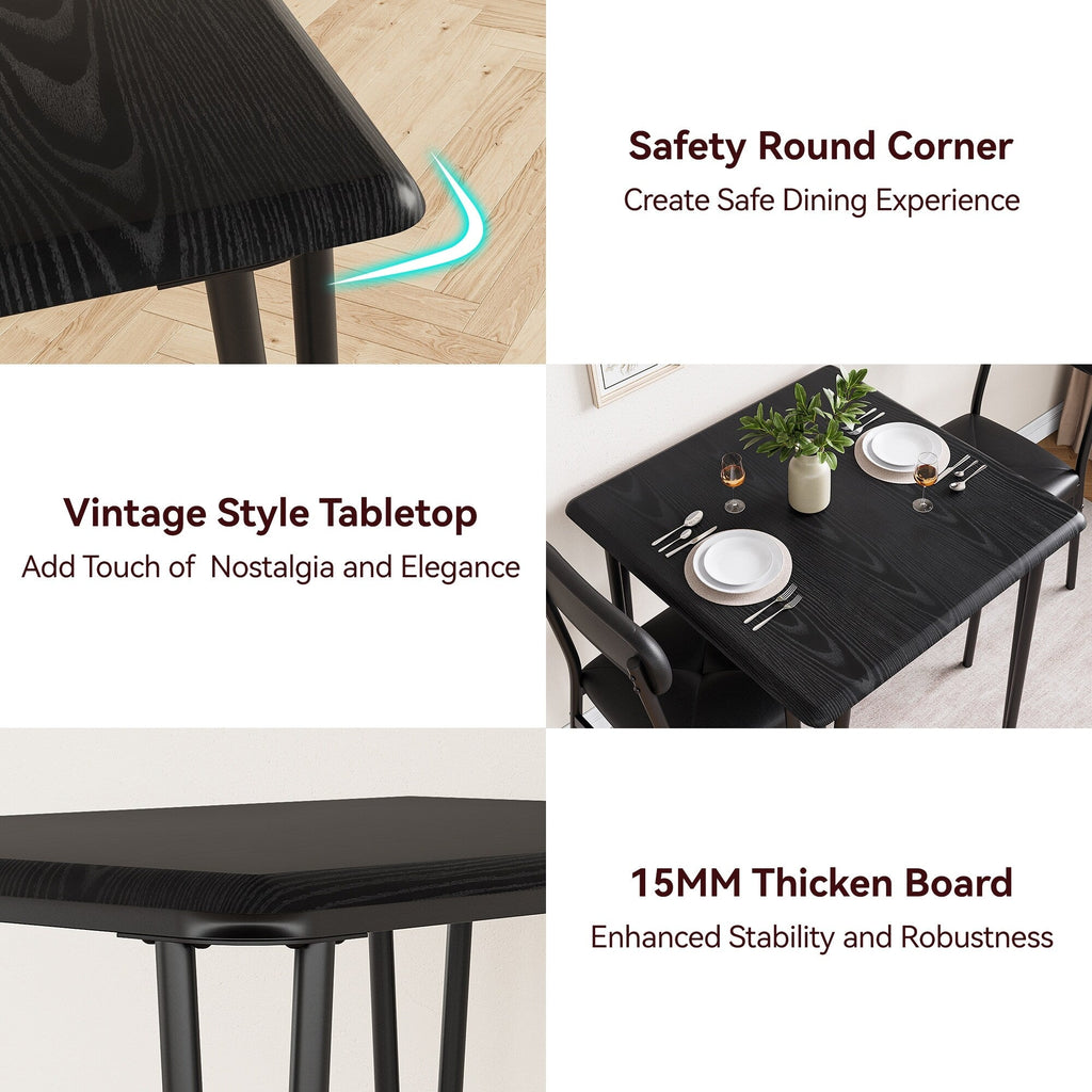 Ensemble de table à manger moderne pour cuisine - 3 pièces