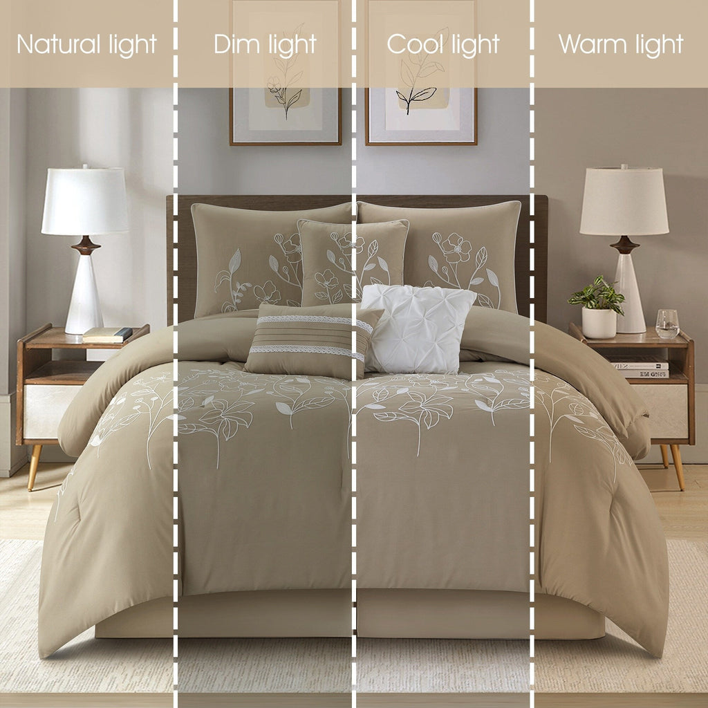 Ensemble de couette florale botanique Nanshing Taylor 7 pièces