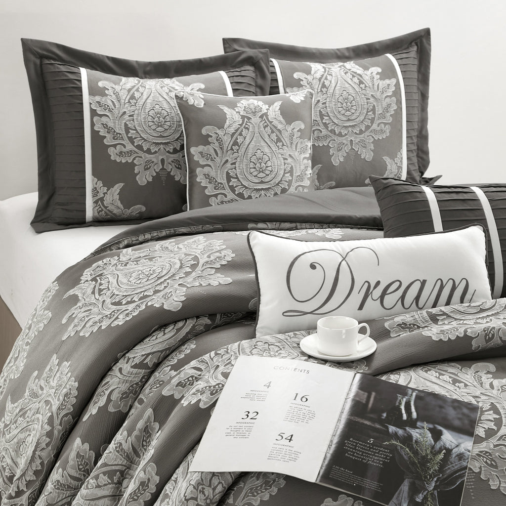 Ensemble de couette traditionnelle damassée Nanshing Tiana 7 pièces