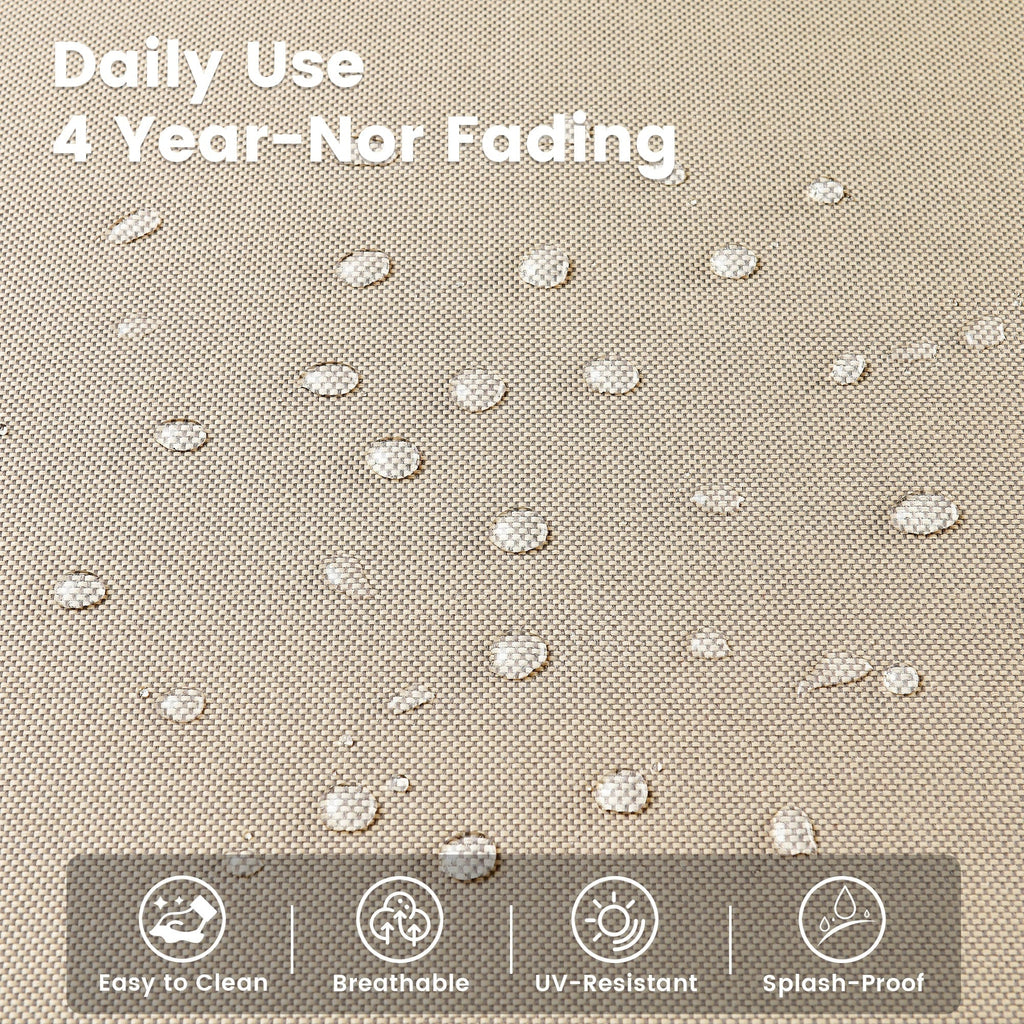 Ensemble de 9 chaises pivotantes d'extérieur en osier OVIOS avec table à feu