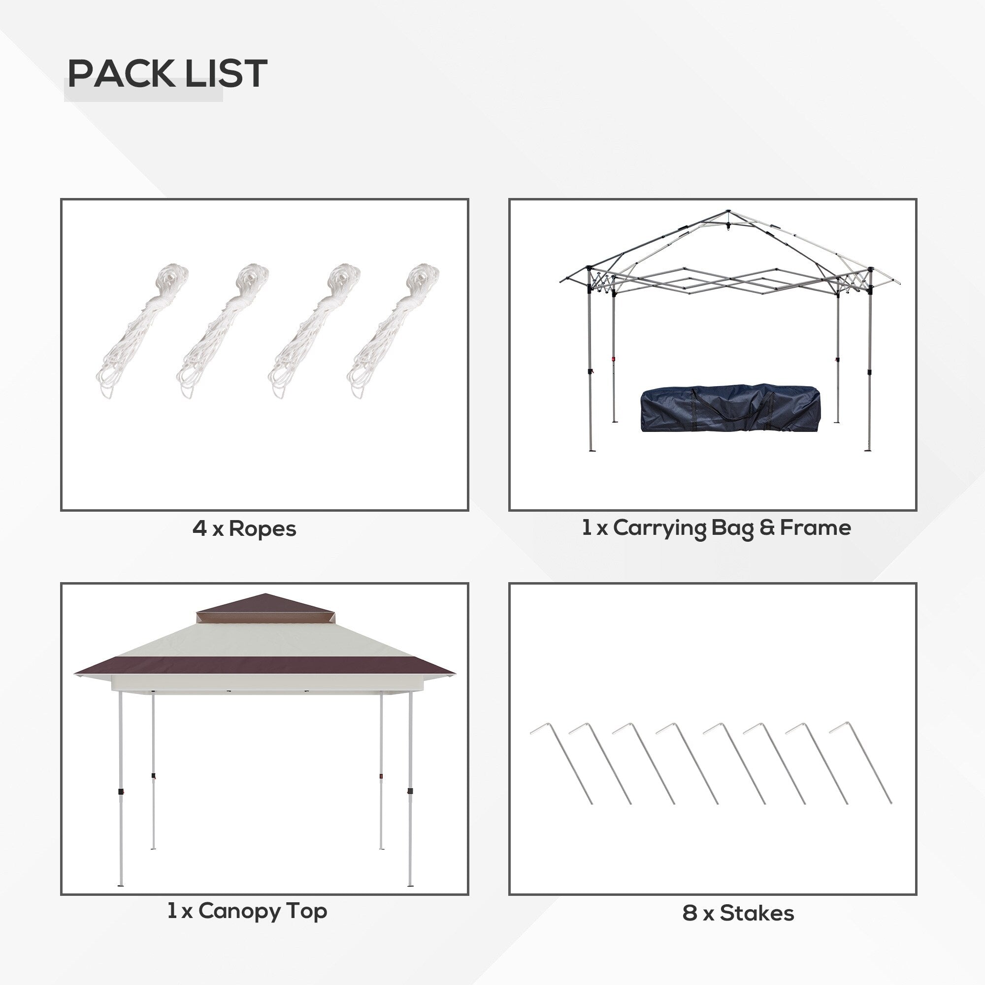 Outsunny 12' x 12' Pop Up Canopy Sun Shade Tente instantanée pliable avec filet latéral en maille, hauteur réglable sur 3 niveaux