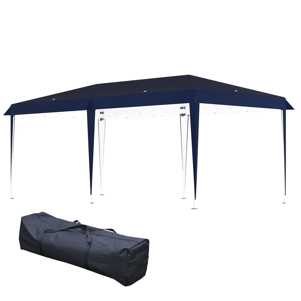 Auvent pop-up robuste Outsunny avec cadre robuste, toit anti-UV et sac de transport pour terrasse, jardin, plage et arrière-cour