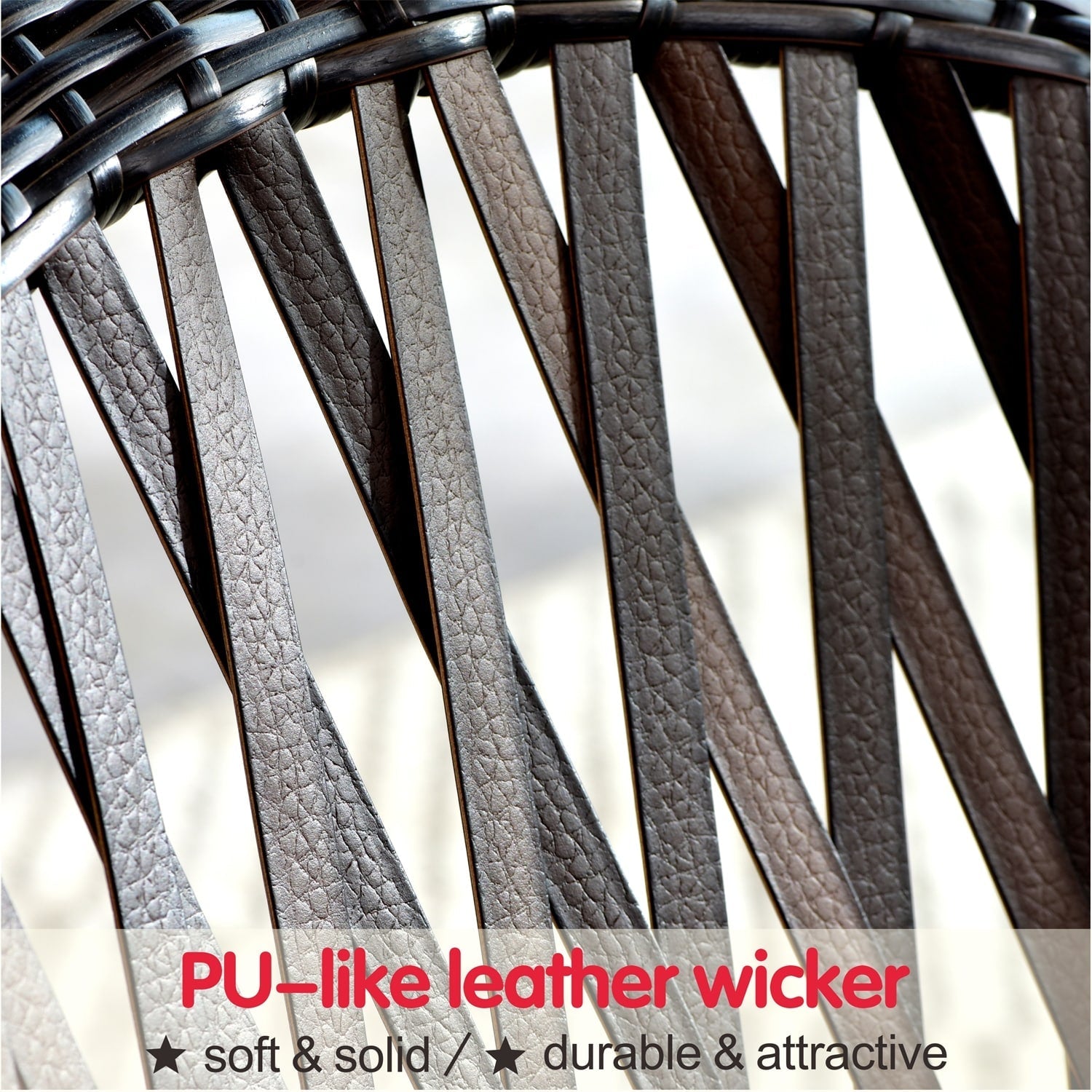 Ensemble bistrot OVIOS 3 pièces avec chaises à bascule et table basse en verre