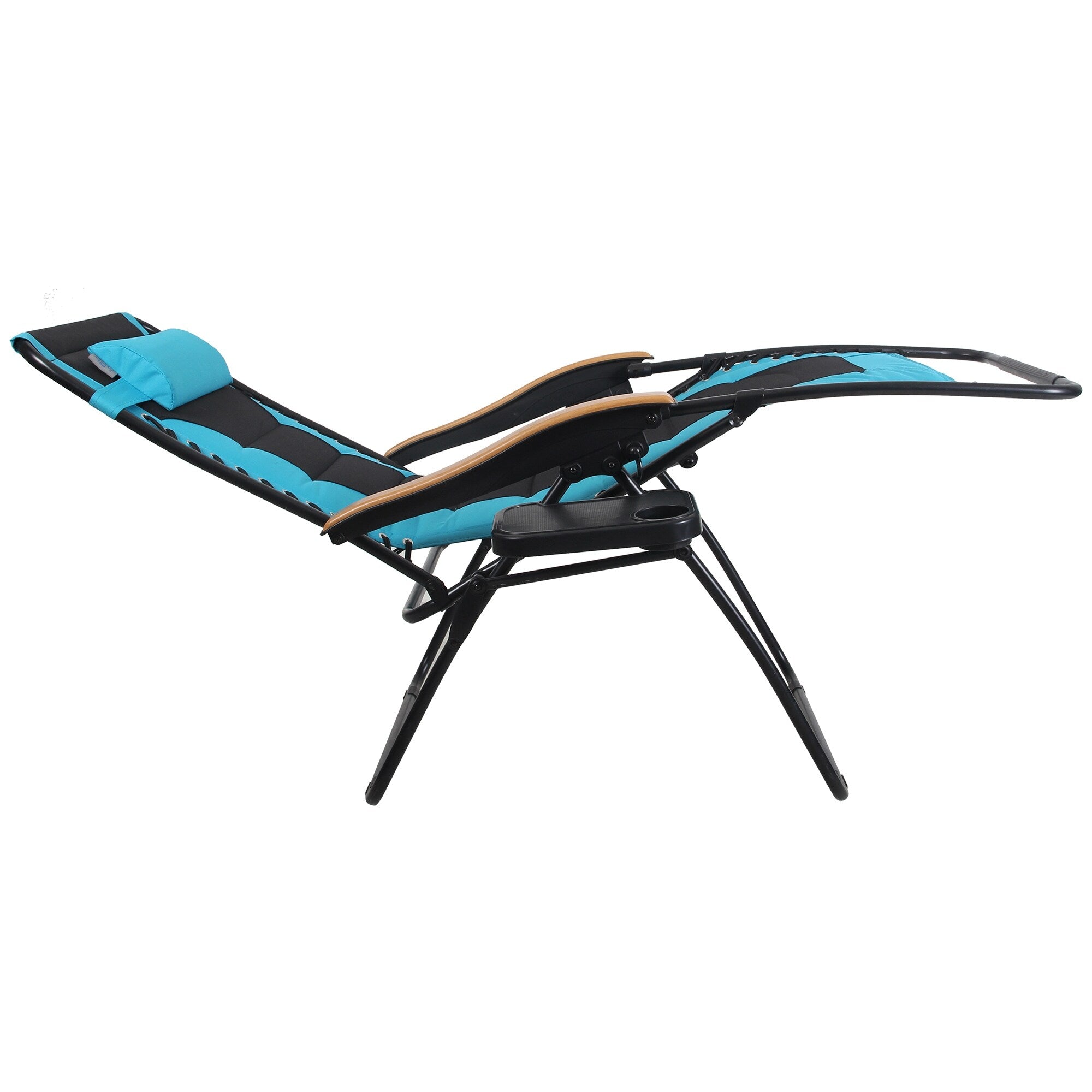 Fauteuil de salon surdimensionné XL rembourré à gravité zéro, accoudoirs larges, inclinable et réglable avec porte-gobelet - N/A