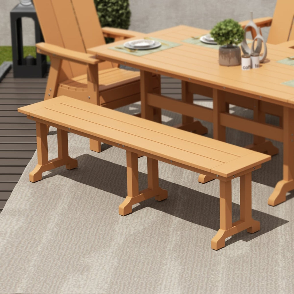 Banc de terrasse extérieur Polytrends Laguna en PEHD toutes saisons 65