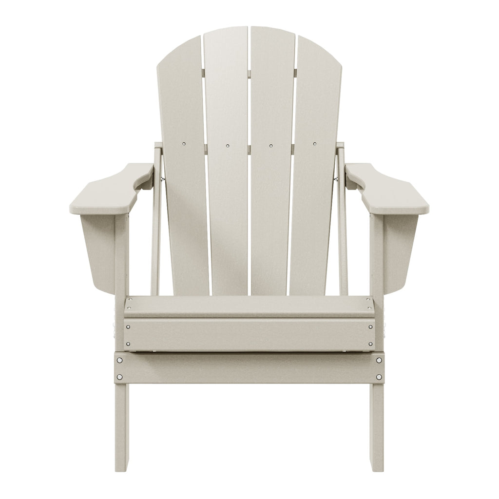 Chaise pliante Adirondack Polytrends Laguna résistante à la décoloration et aux intempéries pour patio extérieur