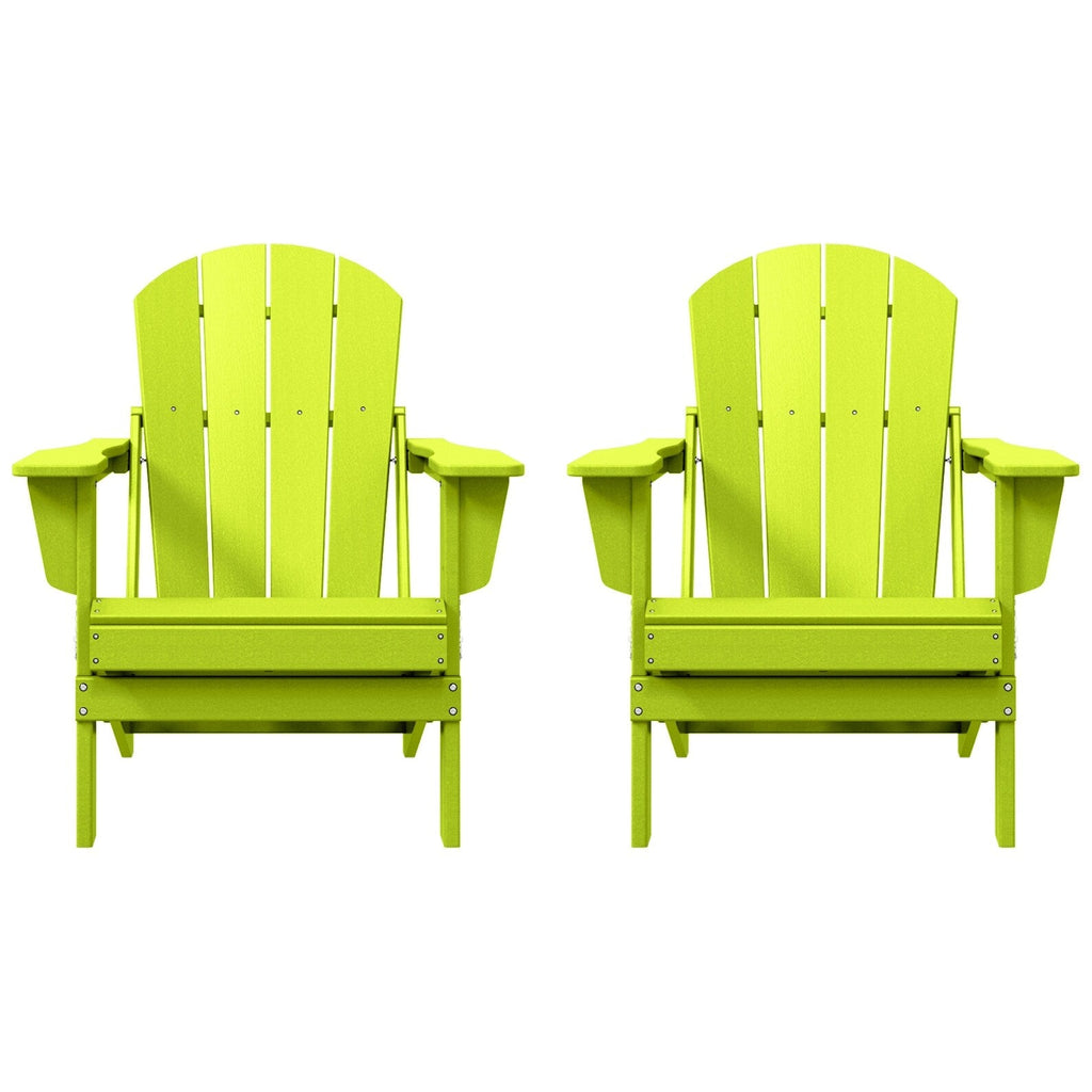 Chaises pliantes Adirondack Polytrends Laguna résistantes aux intempéries (lot de 2)