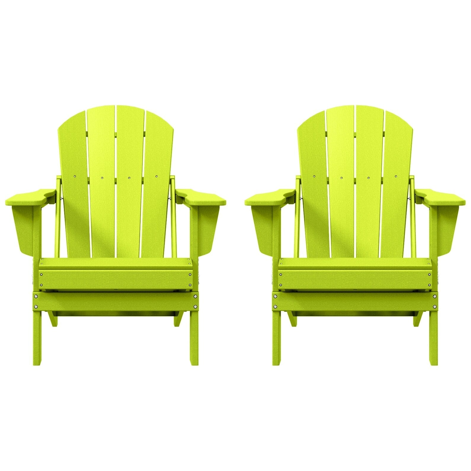 Chaises pliantes Adirondack Polytrends Laguna résistantes aux intempéries (lot de 2)