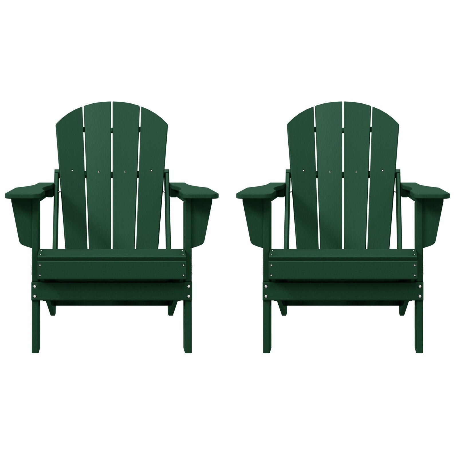 Chaises pliantes Adirondack Polytrends Laguna résistantes aux intempéries (lot de 2)