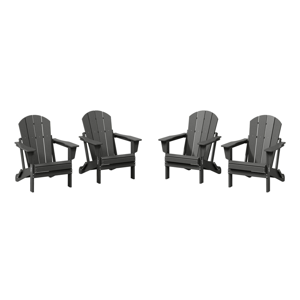 Chaises pliantes Adirondack Polytrends Laguna résistantes aux intempéries (lot de 4)
