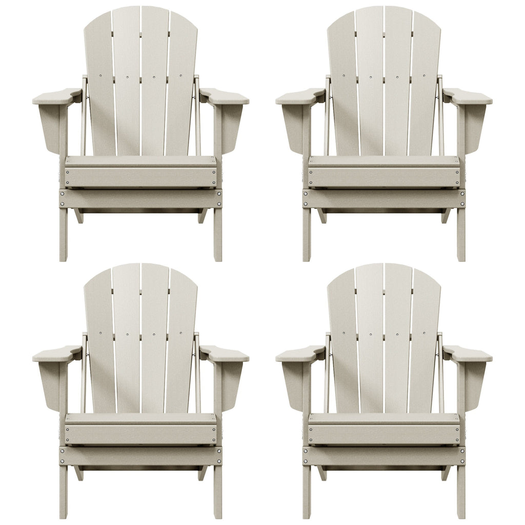 Chaises pliantes Adirondack Polytrends Laguna résistantes aux intempéries (lot de 4)