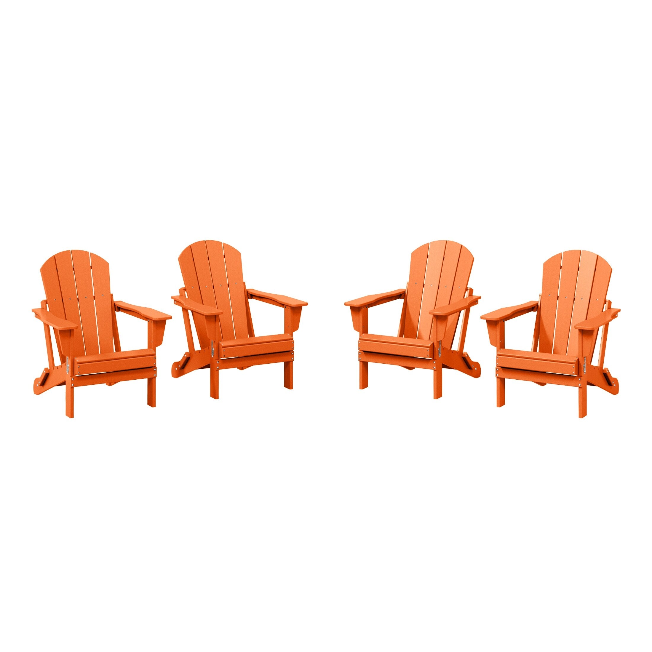 Chaises pliantes Adirondack Polytrends Laguna résistantes aux intempéries (lot de 4)