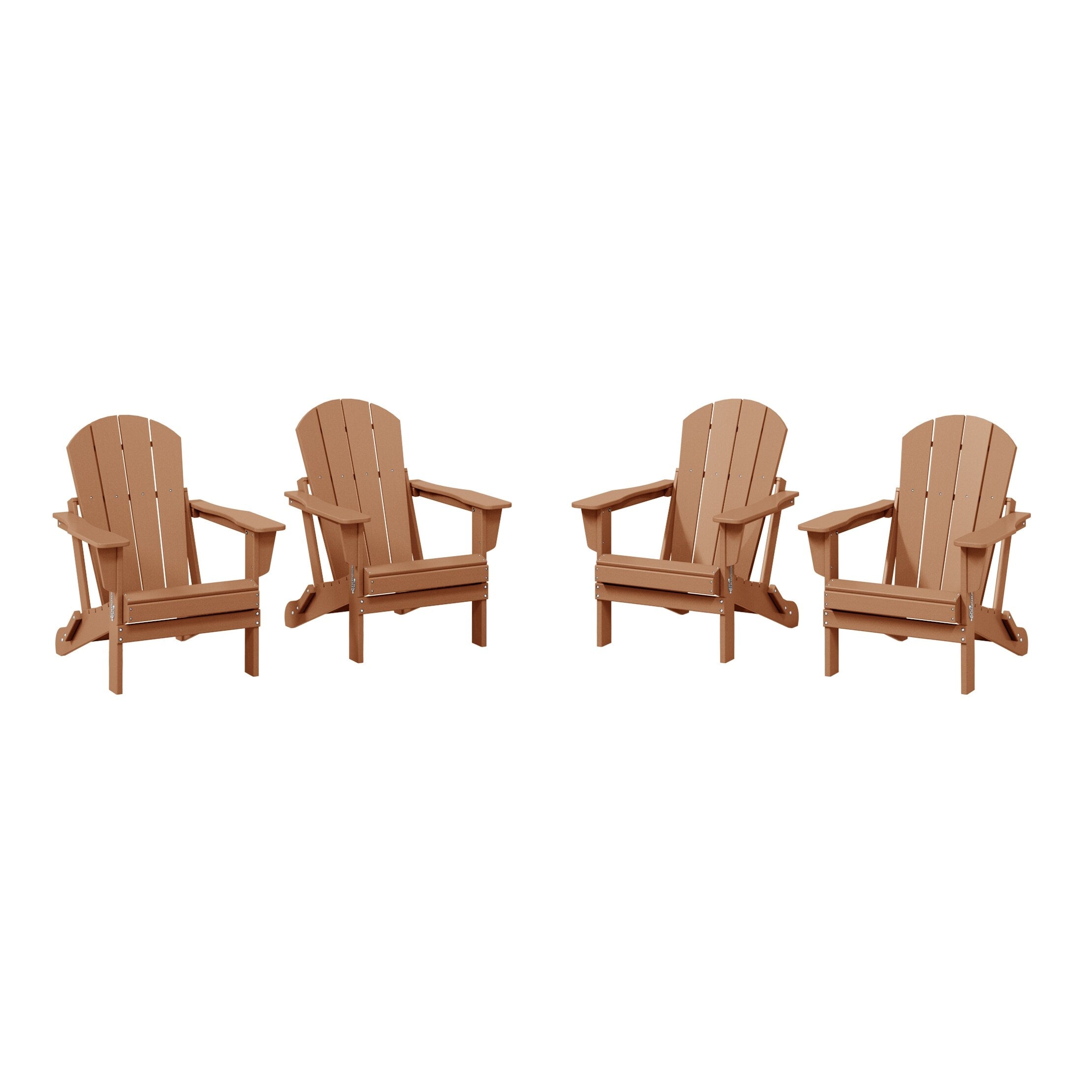 Chaises pliantes Adirondack Polytrends Laguna résistantes aux intempéries (lot de 4)