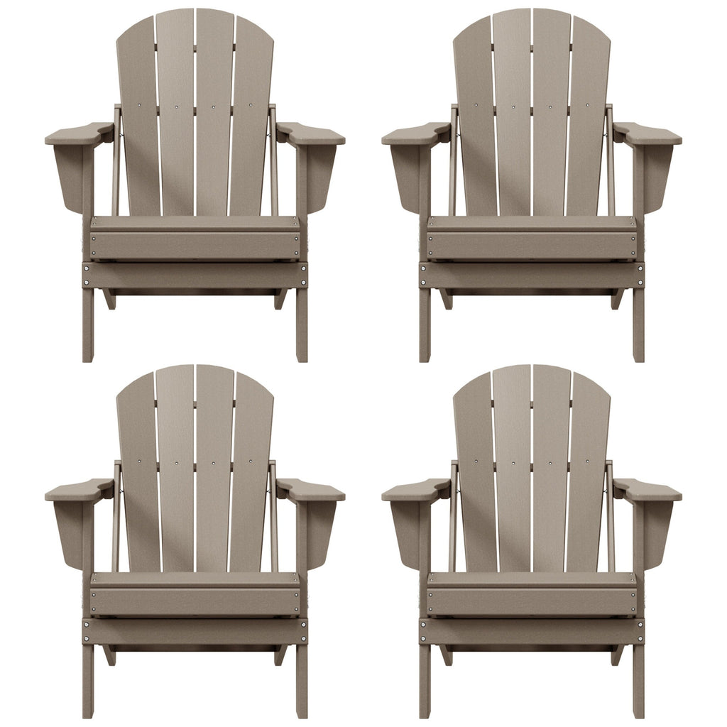 Chaises pliantes Adirondack Polytrends Laguna résistantes aux intempéries (lot de 4)