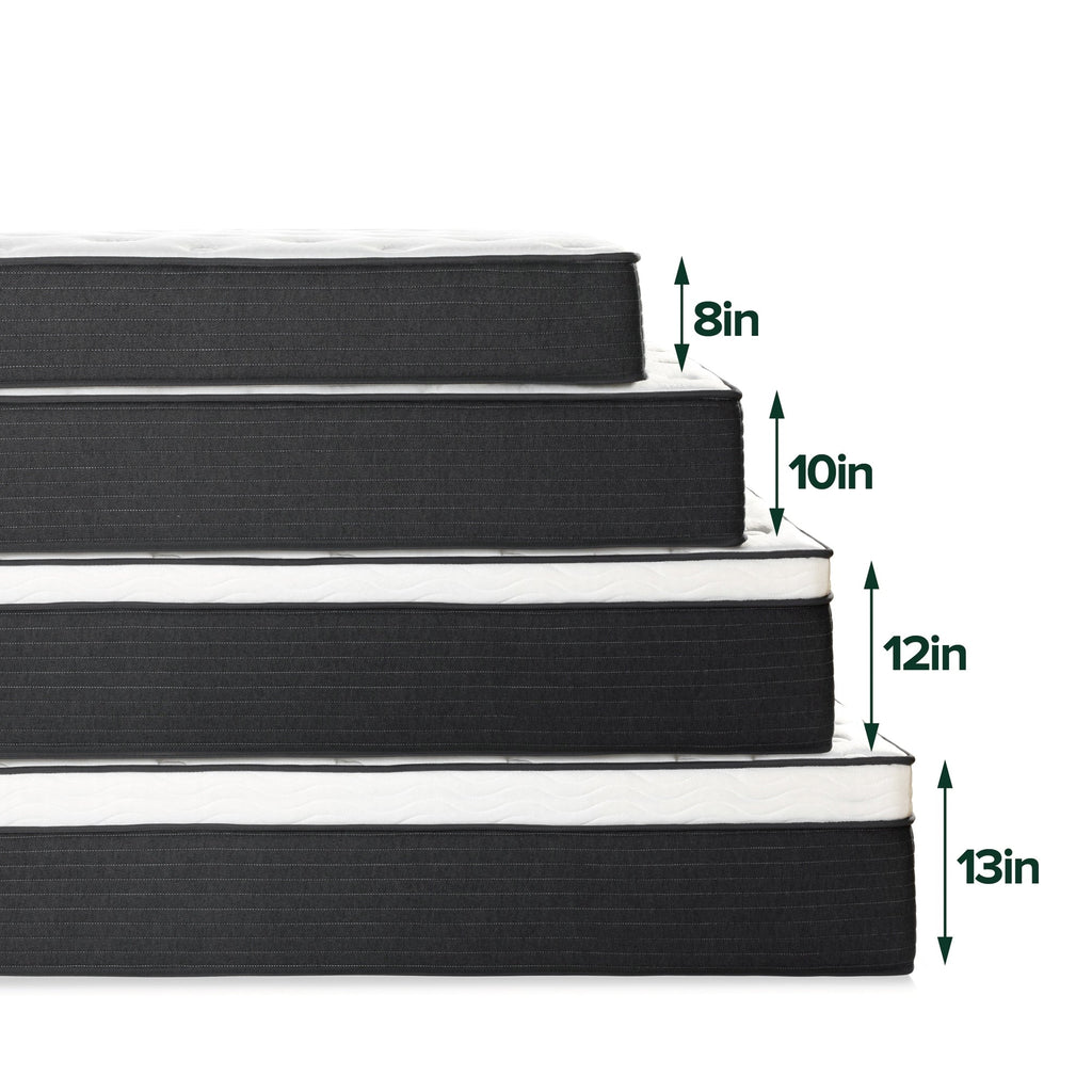 Matelas hybride à ressorts ensachés Priage by ZINUS Comfort Essential de 8 pouces