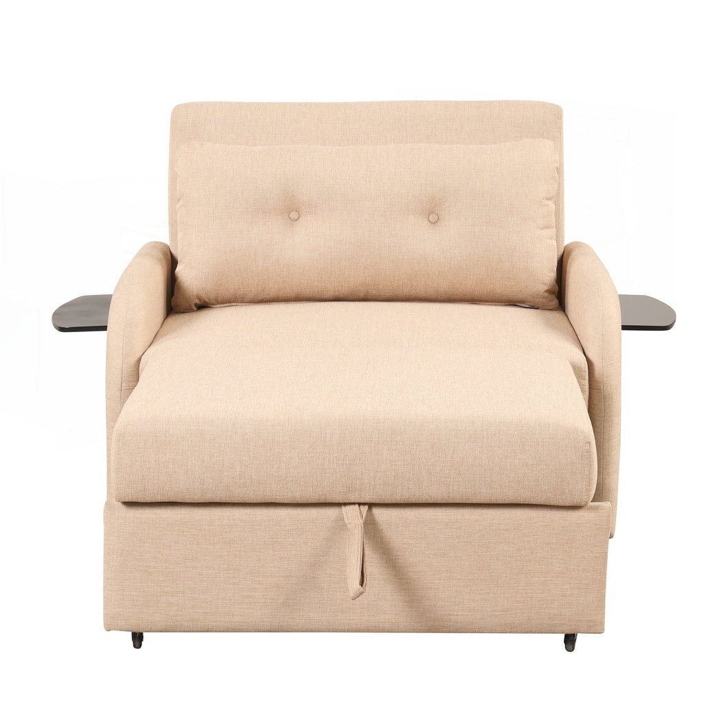 Canapé-lit gigogne 3 en 1 avec table à 2 oreilles