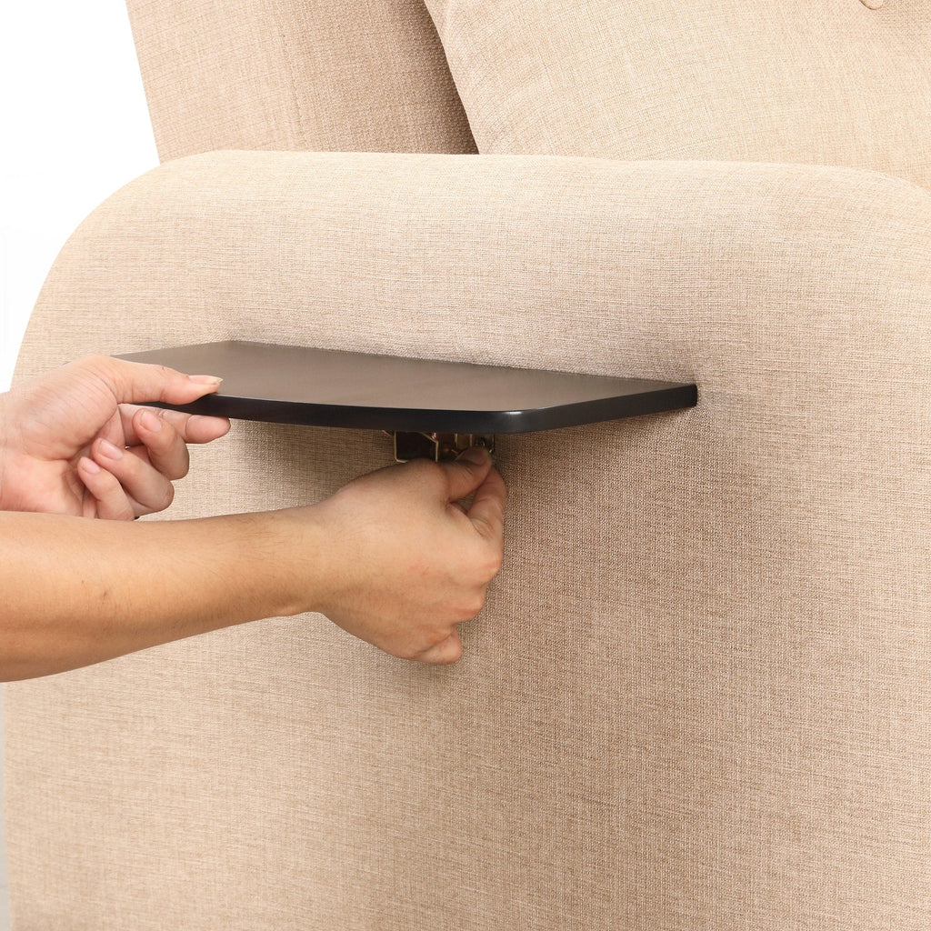 Canapé-lit gigogne 3 en 1 avec table à 2 oreilles