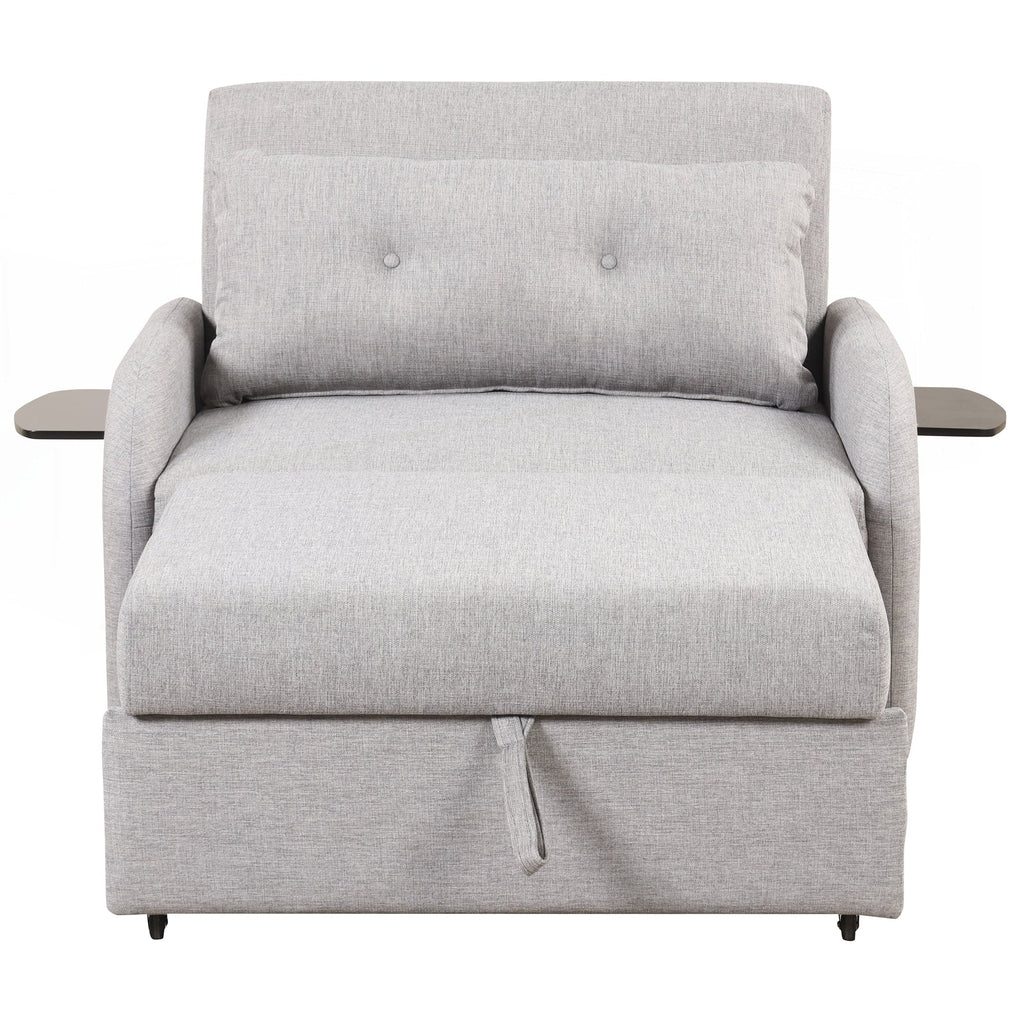 Canapé-lit gigogne 3 en 1 avec table à 2 oreilles