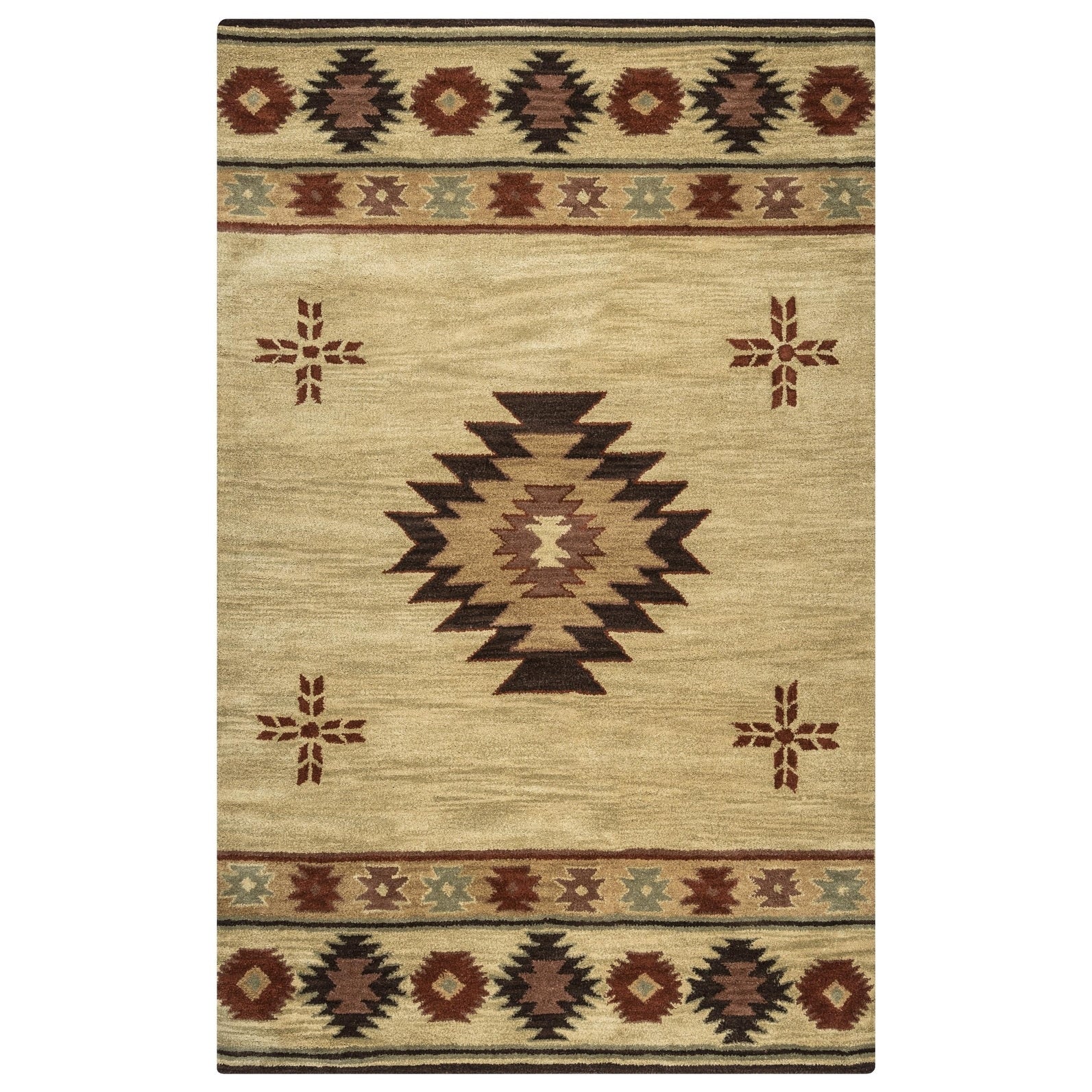Tapis en laine touffeté à la main Alora Decor Ryder Southwestern