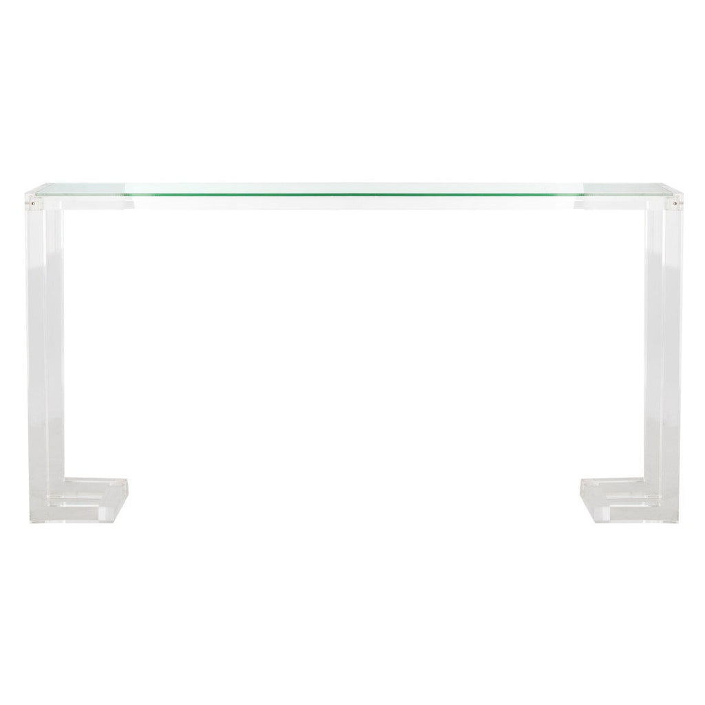 Console Safavieh Couture Camryn en acrylique transparent (60 l x 10 l x 30 h)